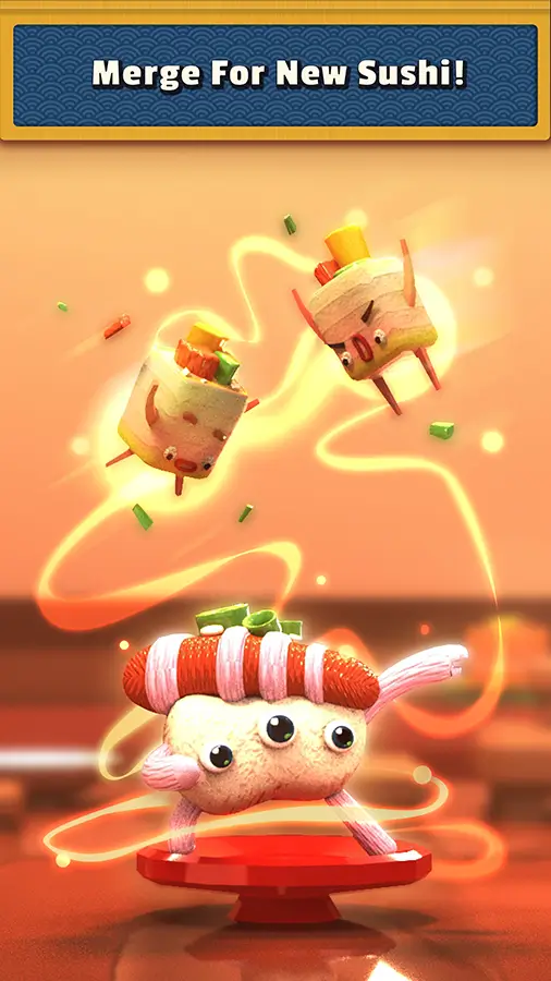 Merge Sushi — Game Screen 1