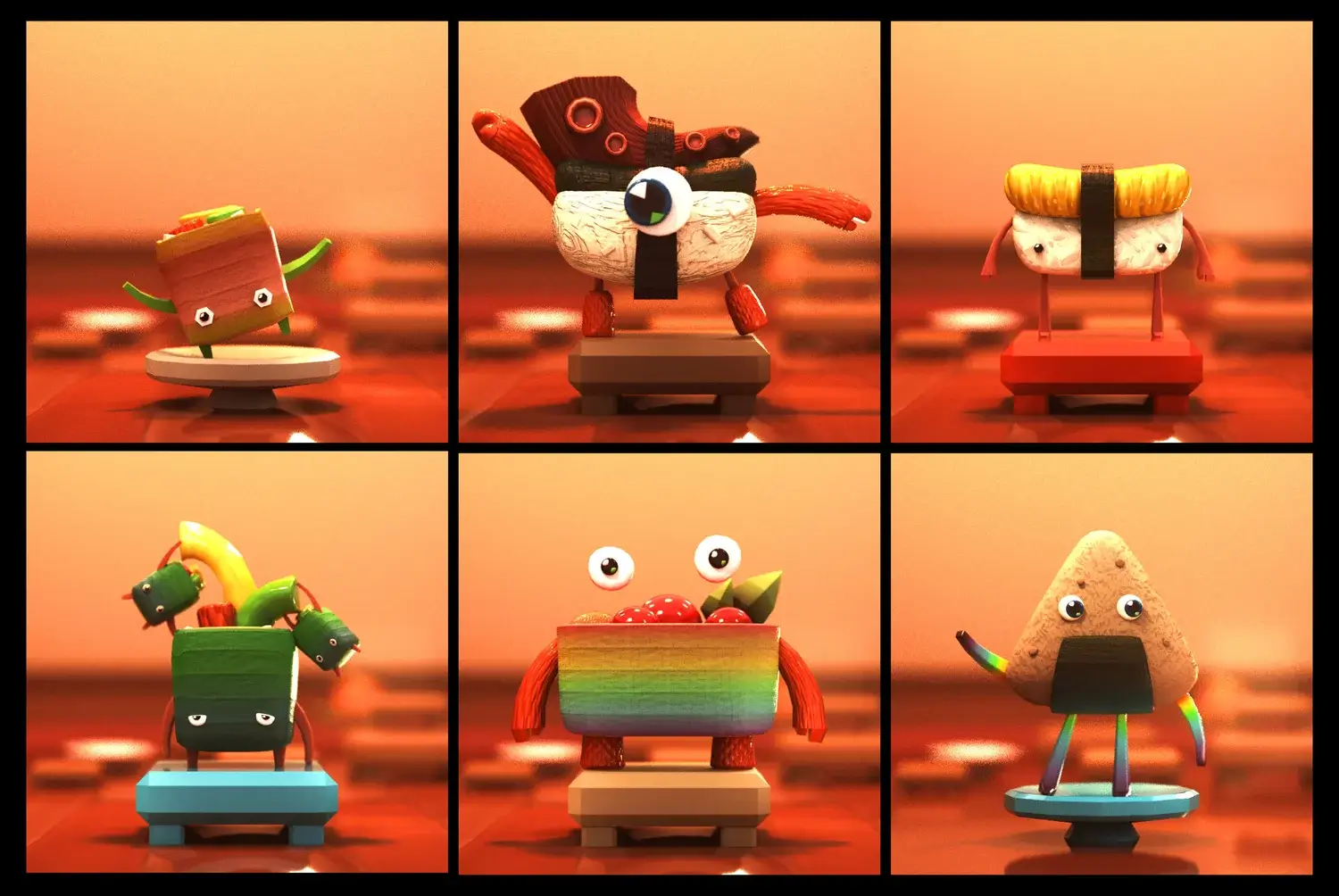 Merge Sushi — Character Designs Set 1