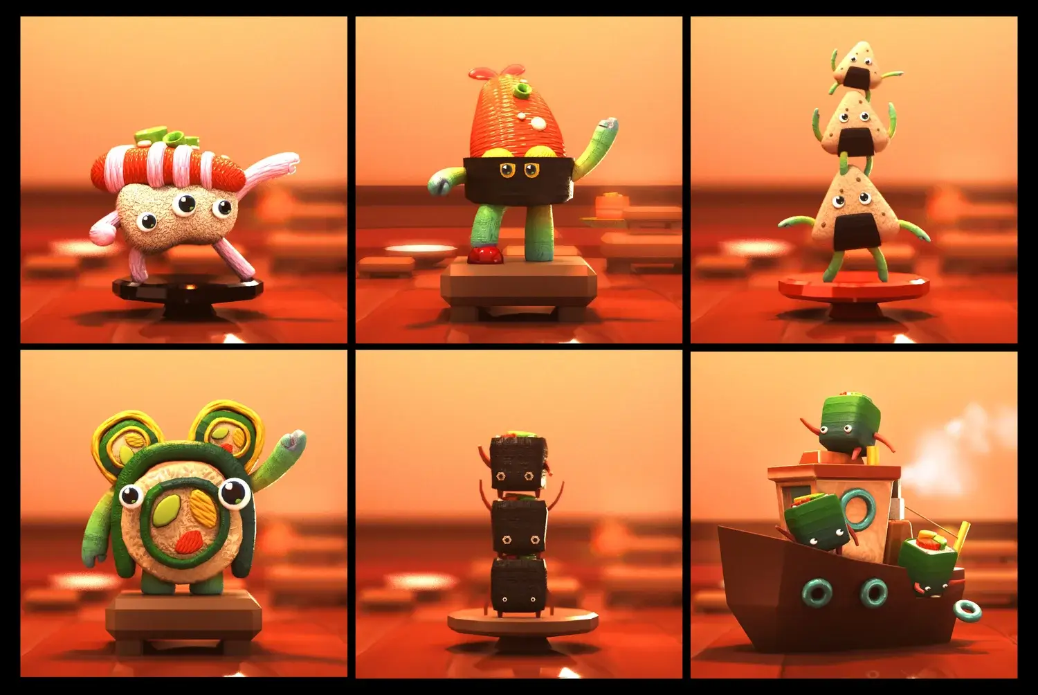 Merge Sushi — Character Designs Set 2