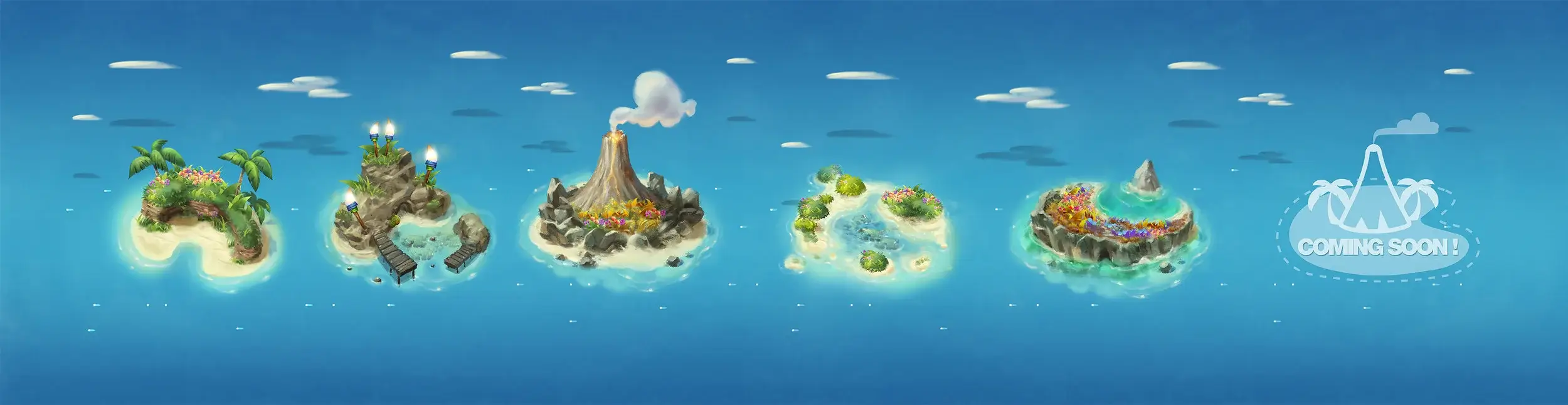 Tiki Solitaire TriPeaks — World map